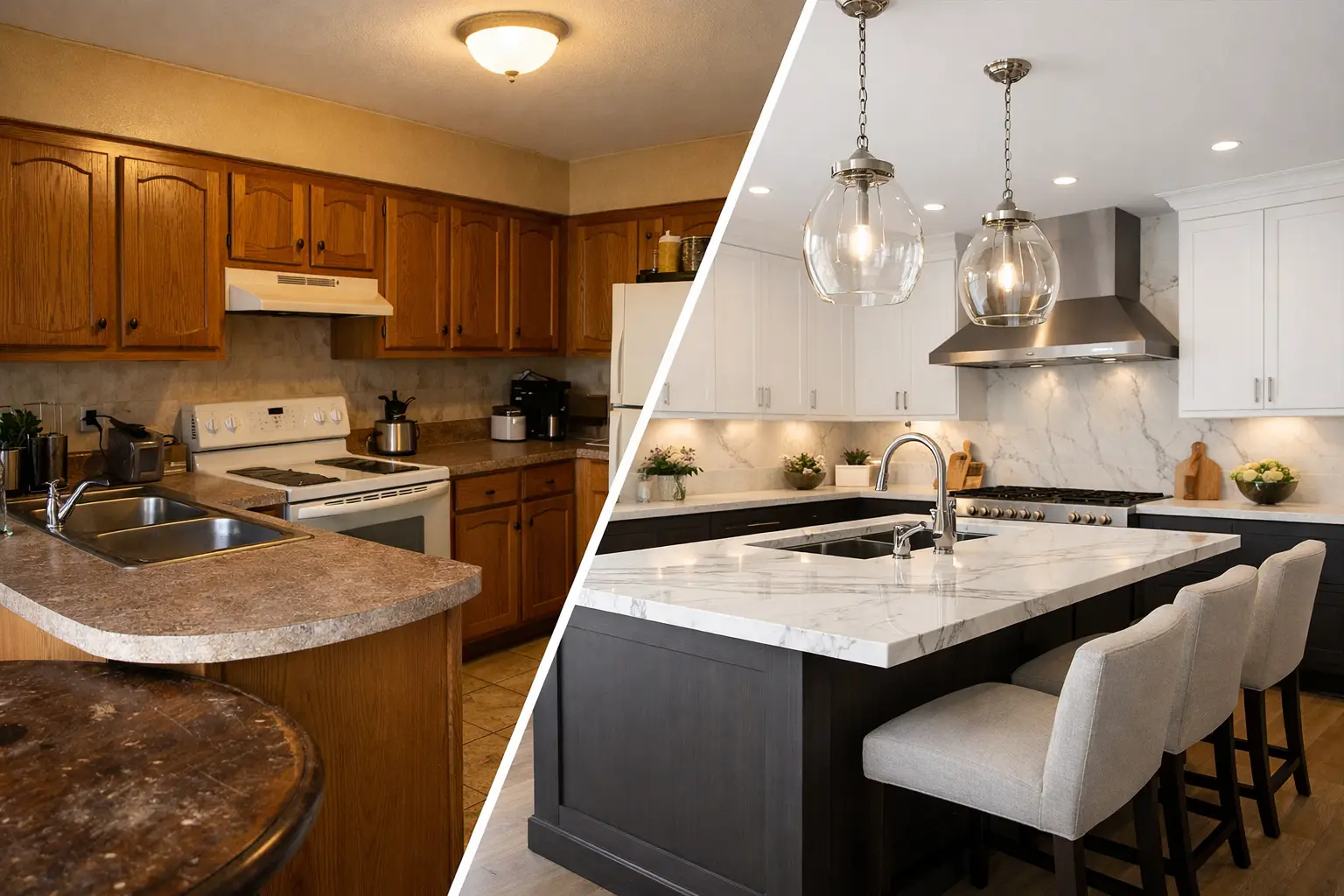 Luxury Kitchen Remodel Before and After Results