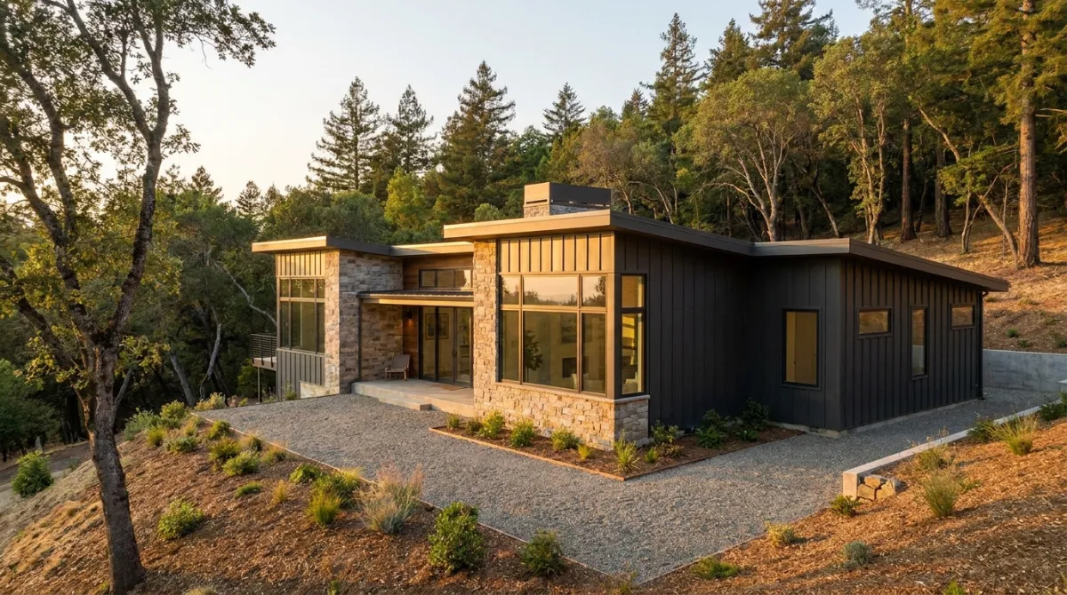 Fire-Resilient Building in Woodside's Wildland-Urban Interface
