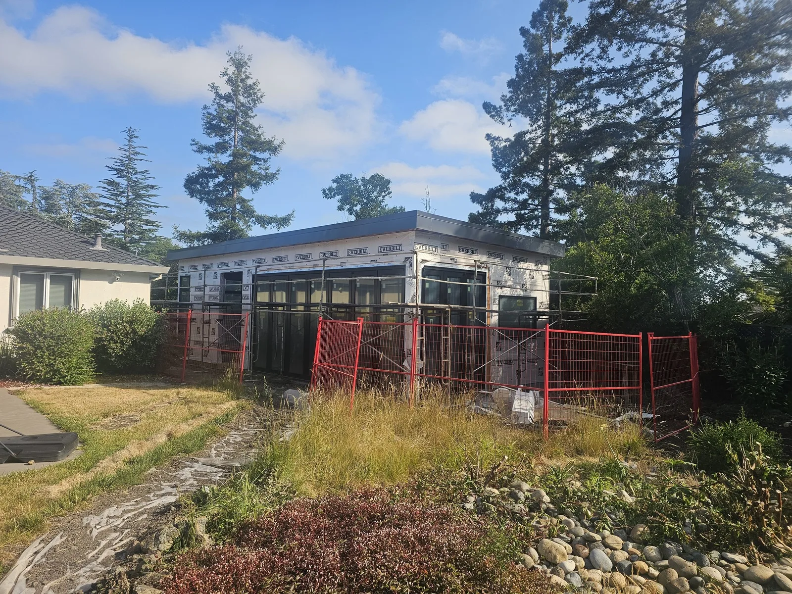 Hillsborough ADU, interior framing detail, June 2025